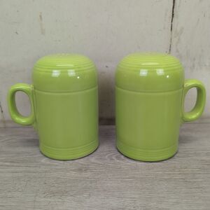 Fiesta Chartreuse Green Range Top Salt & Pepper Shakers Homer Laughlin
